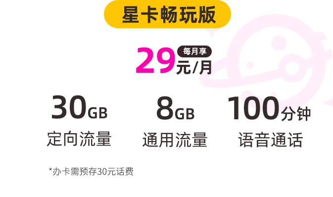 电信星卡29元畅玩版套餐资费介绍-是否值得申请办理