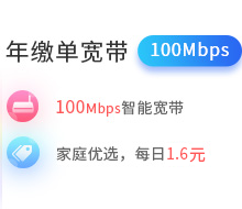 100Mbps单宽带包年
