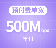 预付费单宽500Mbps