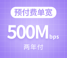 预付费单宽500Mbps 